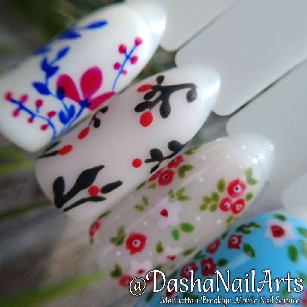 Floral pattern nails